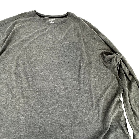 Roundtree & Yorke Softwashed Long Sleeve Front Pocket Crewneck T-Shirt Size 3XB - Picture 2 of 10